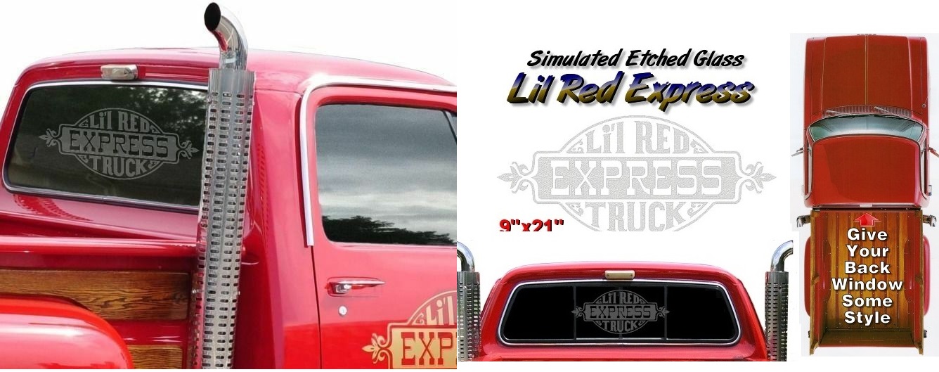 Li'l Red Express Etched Rear Window Decal 78-79 Dodge Ram LRE - Click Image to Close